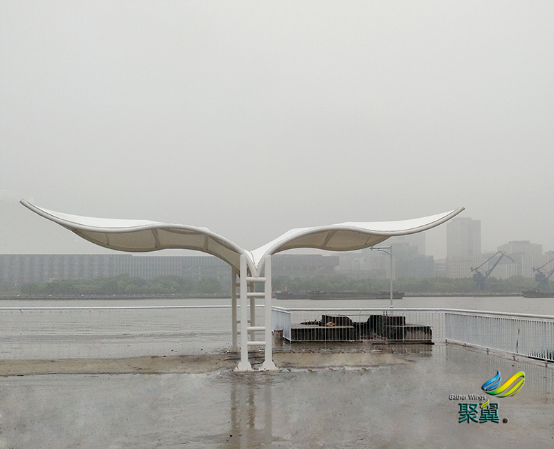 上海外灘景觀膜結構_飛翼景觀膜結構_景觀張拉膜結構定制
