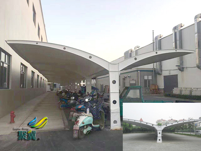 上海膜結構車棚的簡單構造和實用性