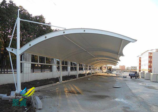  辨別膜結構車棚質量好壞|膜結構車棚建筑構造
