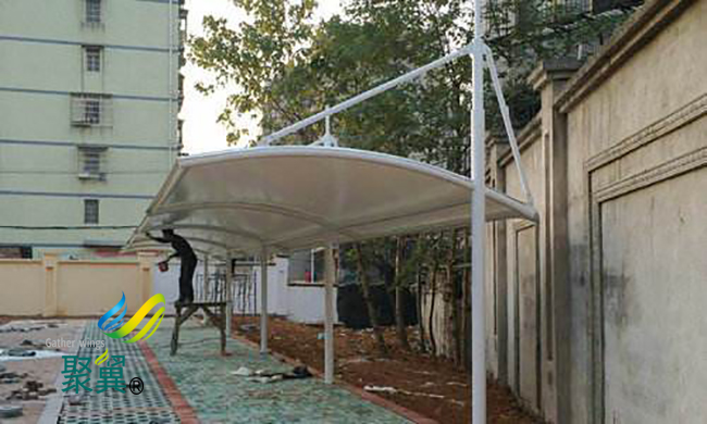 膜結構車棚純直線建筑風格|膜結構車棚布置方式