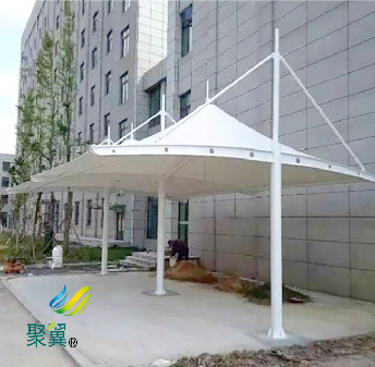膜結構車棚結構類型|膜結構車棚定期清洗