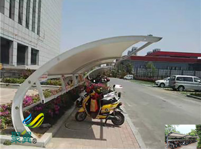 非機動車停車棚圖片施工方案    