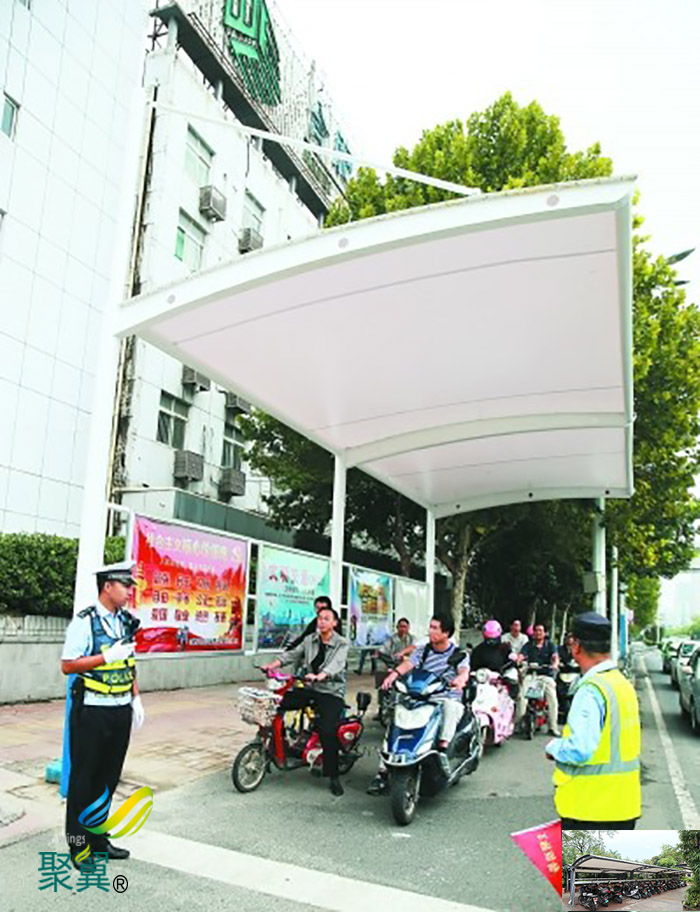 紹興非機動車停車棚大小尺寸定做生產批發加工