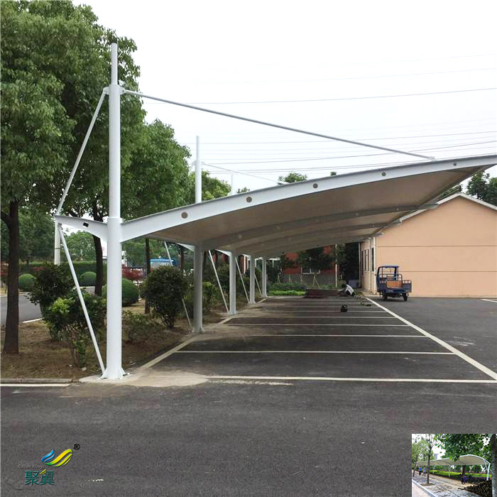 蘇州非機(jī)動(dòng)景觀膜結(jié)構(gòu)停充電樁車(chē)棚景觀定做工程