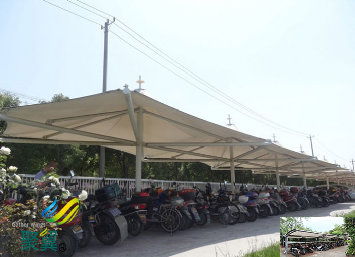 蘇州鋼膜結(jié)構(gòu)非機(jī)動(dòng)自行車汽車棚安裝廠家設(shè)計(jì)效果圖