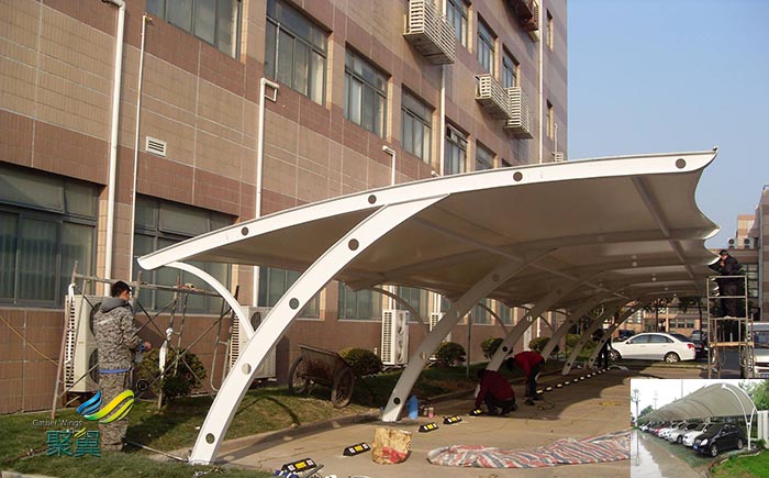 寧波汽車停車棚景觀棚張拉膜結(jié)構(gòu)公司設(shè)計(jì)設(shè)施工程