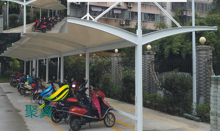 張拉膜結(jié)構(gòu)車棚拉膜技巧|張拉膜景觀停車棚