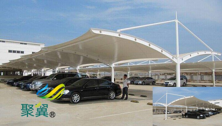 膜結構汽車棚頂棚面料|膜結構汽車頂棚面料優點