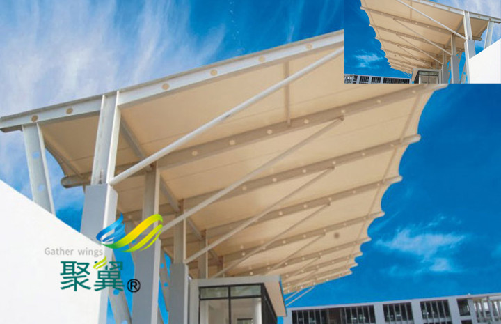 膜結構汽車停車棚公司施工方法|展示膜效果 