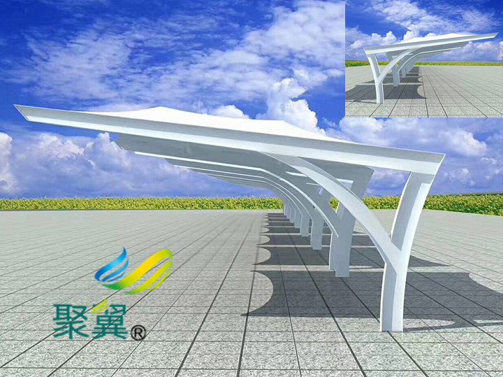 膜結構汽車停車棚優點|停車棚膜材料清洗