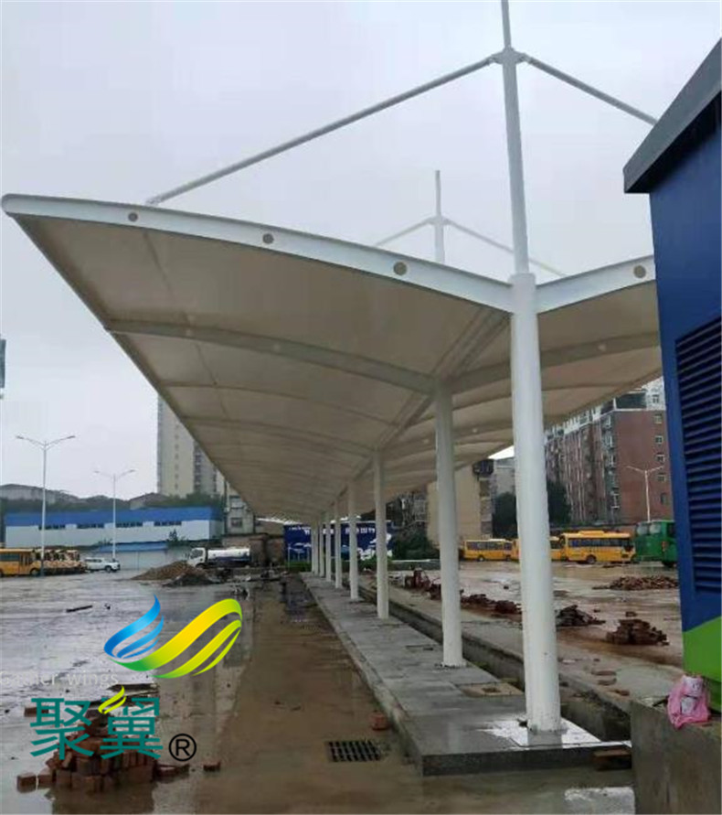 蘇州汽車膜結構車棚雨棚訂做加工安裝|經濟性強