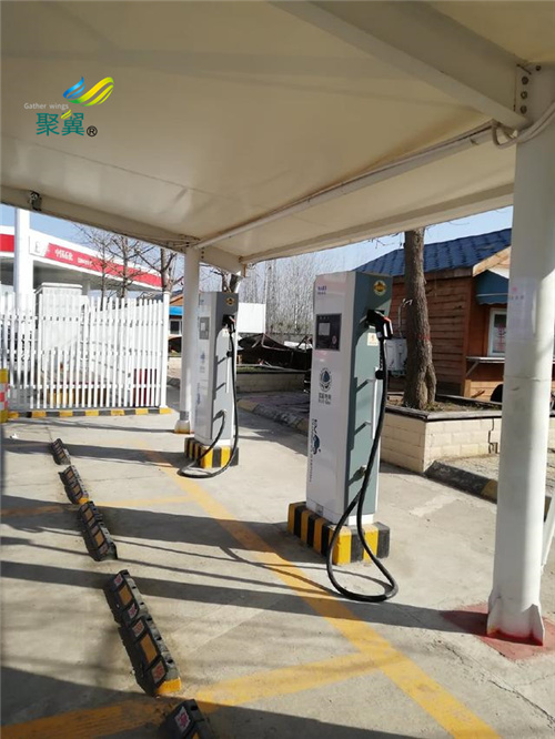 膜結(jié)構(gòu)車(chē)棚充電樁車(chē)棚47